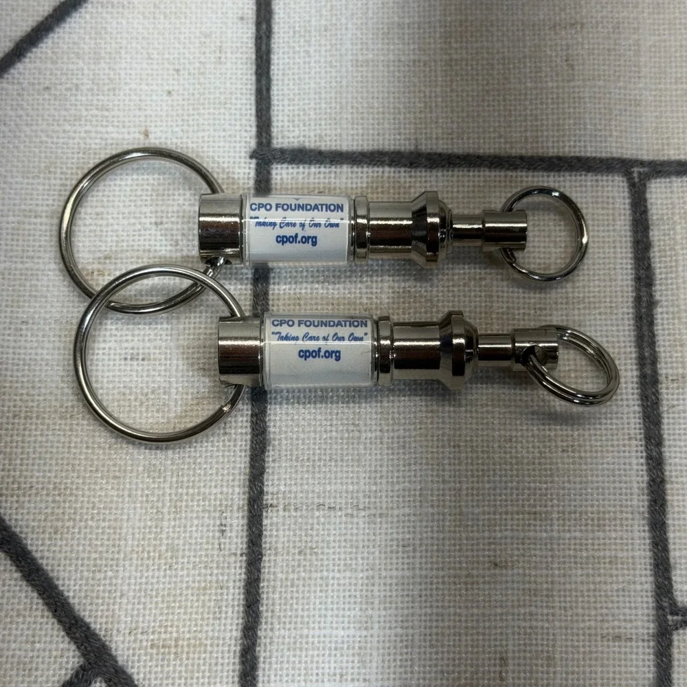 Unbranded CPO Foundation Keychain Set OS Silver Blue Star‎ Valet Pull Apart 2pc
